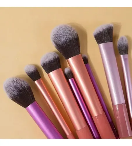 M/h Set 8pzs Brochas De Maquillaje Profesionales Alta