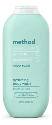 Método De Lavado Corporal Coco Twist, Leche De Coco, Aguacat