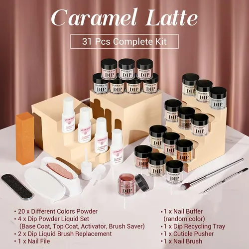 Set De Uñas Azurebeauty Dip Powder, 31 Unidades, Para Manicu