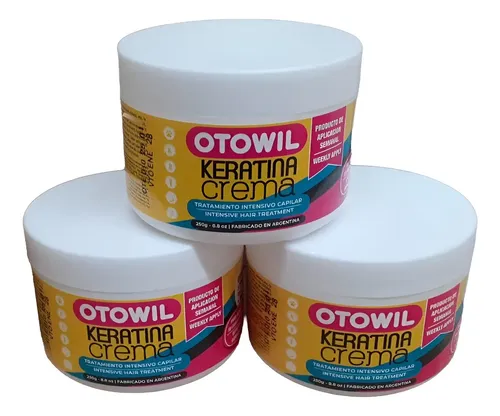 Otowil Kit Keratina Baño De Crema X250gr X3 Unidades