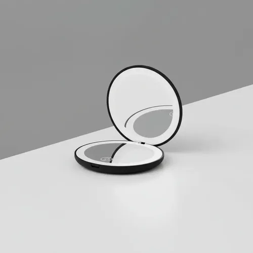 Espejo Led Plegable Portátil Para Maquillaje Cartera Doble