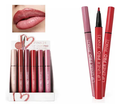 Delineador De Labios Pink21 Lip Liner Pro Larga Duración Color 04