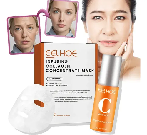 Bruma Facial De Colágeno Eelhoe, Hidratante Y Calmante