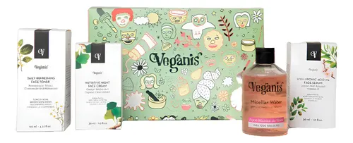 Veganis Kit Facial De Noche Gift Regalo 4 Especial Mamá