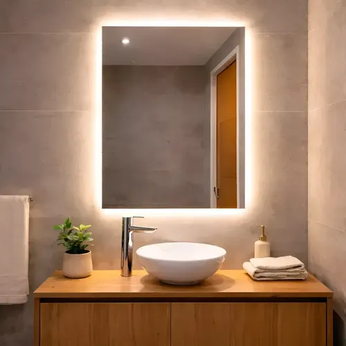 Espejo Baño Led Vertical 60x80cm Touch Dimmer 3 Tonos