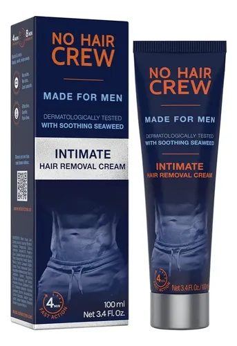 No Hair Crew Crema Depilatoria Íntima Hombre/ Sin Dolor