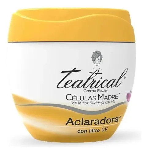 Crema Facial Aclaradora Teatrical Células Madre día/noche para todo tipo de piel de 200mL/200g