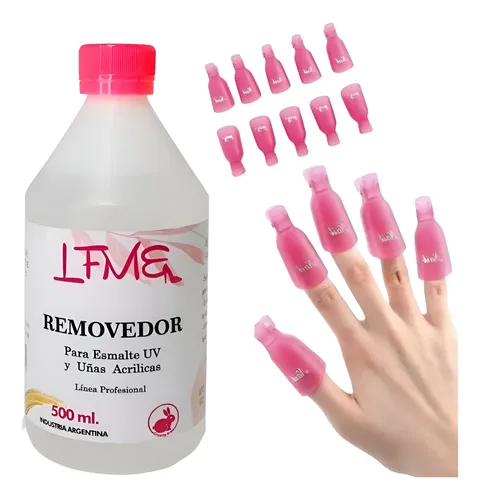 Kit Removedor Basico Esmalte Semipermanente Uv Broches Lfme