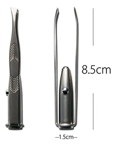 Pinzas Ganpub Con Luz Led De 8,8 X 0,8 X 1,6 Cm, Acero Inoxi