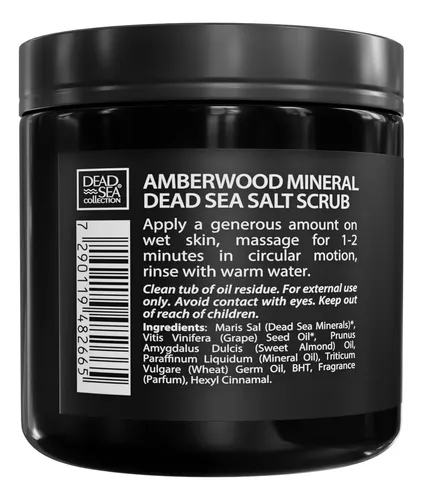 Exfoliante Corporal Sal Del Mar Muerto Amberwood 687 Ml Para