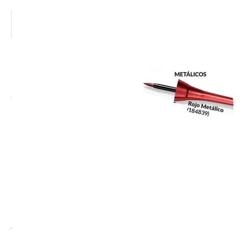 Avon Delineador Líquido Color Trend – Punta Fina – Acabado Metalizado Color Rojo