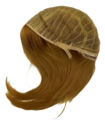 Peluca Bob 40cm Lacio Sin Flequillo Sintética Yydsmart Tono 27 Rubio Dorado
