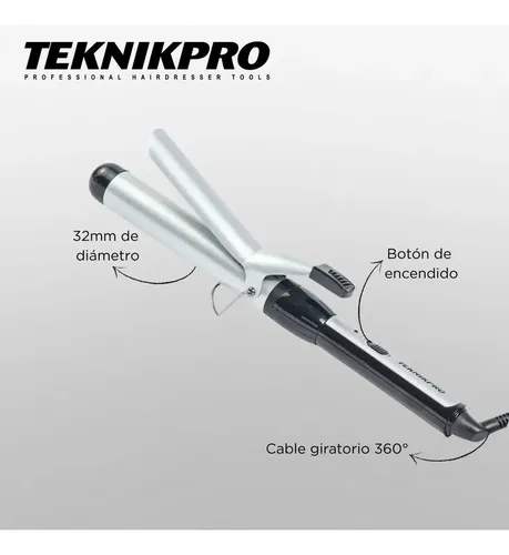 Buclera Profesional Perfect Curl 32 Mm Teknikpro