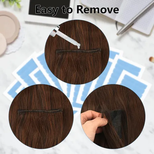 Extensiones De Cabello Con Cinta Opvixi 144 Pzs 1.6×0.3 In