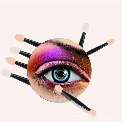 L X 100pcs Mujer Pincel Esponja Doble Cara Para Sombra De 2
