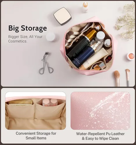 Bolsa De Maquillaje De Viaje Aveniee Toiletry De Piel Vegana