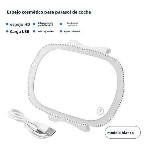 Espejo De Maquillaje Para El Auto Con Luz Para Retocarse Ba