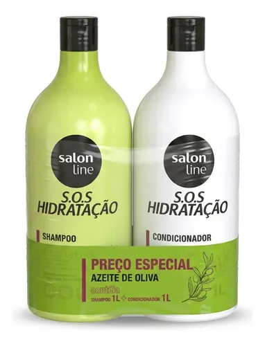 Kit Shampoo+acondicionador Aceite De Oliva De 1 L Salon Line