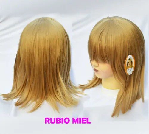 Pelucas Cortas Carre Cosplay Kanekalon Borgoña Uso Diario