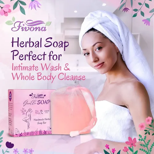 Jabón Herbal Femenino Set De 5, Fórmula Suave Y Natural