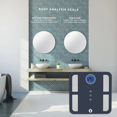 Báscula De Baño Conair Weight Watchers Glass 180 Kg Negra Y