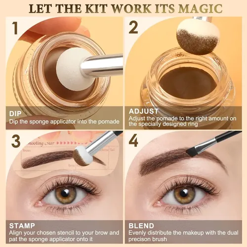 Kit De Cejas Lavone Rubio Oscuro Con Pomada Y Lápiz
