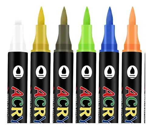 Marcadores De Uñas Impermeables, 24 Colores, Secado Rápido A