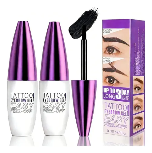 Gel De Cejas Tatuaje Black Genvyne 2 Pzas