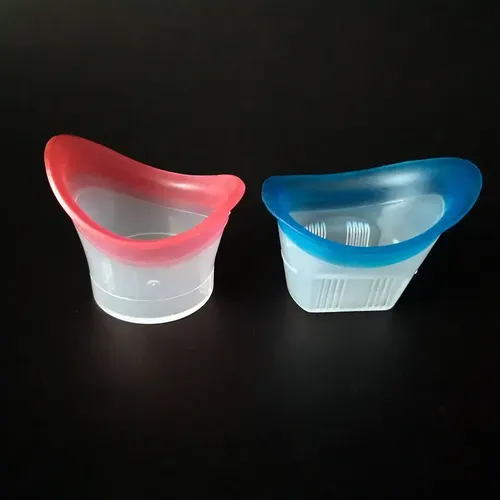 2 Lavaojos De Silicona, Copa Blanda, Gel De Baño, Reutilizab Blanco