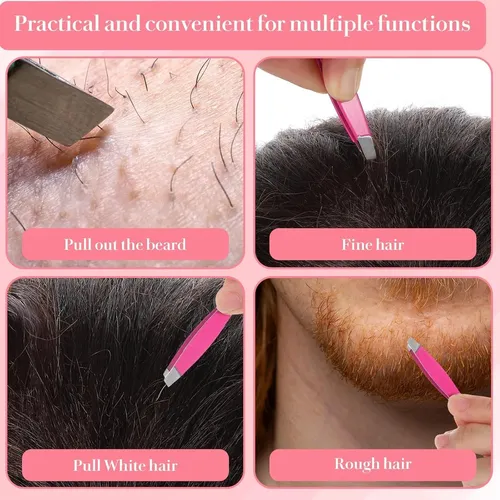 Nogeqi 4pcs Mini Pinzas De Precisión Para Cejas Y Vello