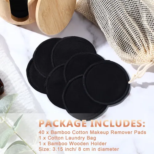 Almohadillas Desmaquillantes Foaincore Reutilizables, 40 Uni