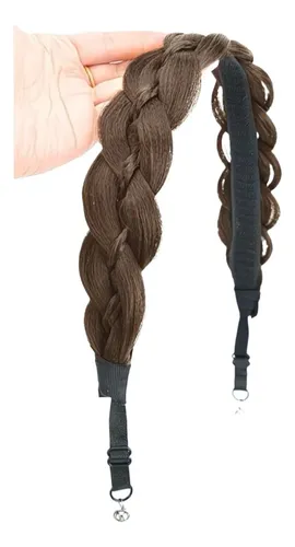 Extension Cabello Di Trenzado Peluca, Ajustable 4 Tonos Negro Pelucas Ajustables De Belleza