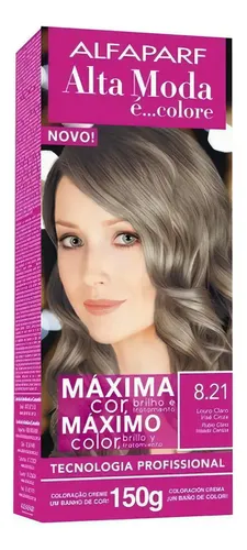 Alfaparf Alta Moda Kit Tintura Individual Permanente 150g Tono 8.21 Rubio claro irizado ceniza