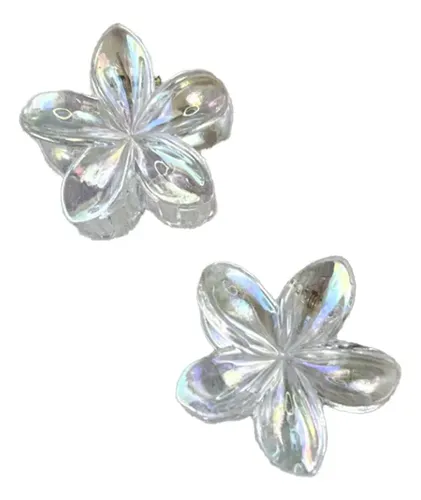 Broche Para Pelo Estilo Flor Hawaiana Holográfica