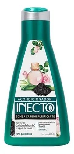 Acondicionador Inecto Bomba Carbón Purificante 400 mL Para Cabello Graso