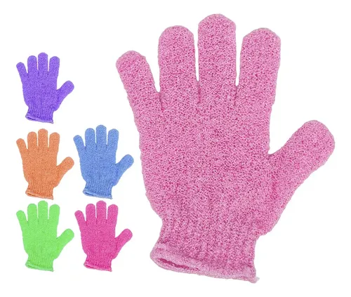 2 Guantes Exfoliante Par Corporal Baño Ducha Spa Piel Suave