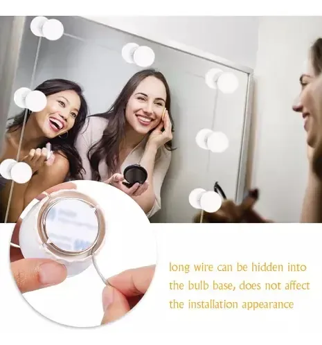 M Luces Para Espejo Tocador Maquillaje 10 Led Bombillas