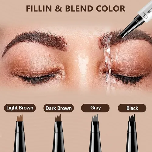 Lápiz De Cejas Impermeable Atnadov Marrón Claro