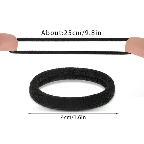 500pcs Elasticsolid Black Hair Ties Daily Hair Accessories Negro