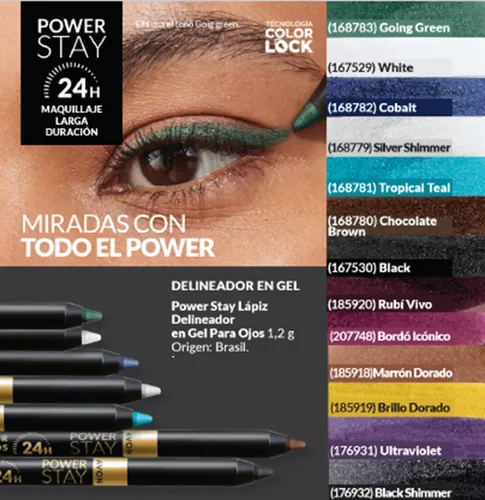 Avon Powerstay Lapiz Delineador Ojos En Gel 1.2 Ultra Violet