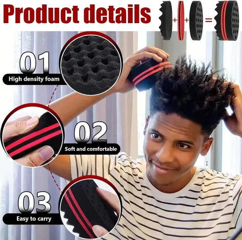 3 Cepillos De Esponja Para El Cabello Con Peine Para Poemas