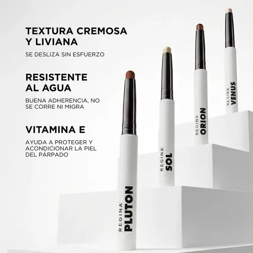 Sombra Ojos En Barra Regina Waterproof Larga Duración Orion Cobre