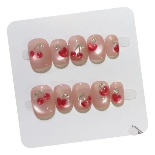 Calidad Superior Parche For Uñas Con Fruta Fresca Y Cereza