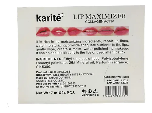 Labial Gloss Voluminizador Labios Colageno Activo Karité