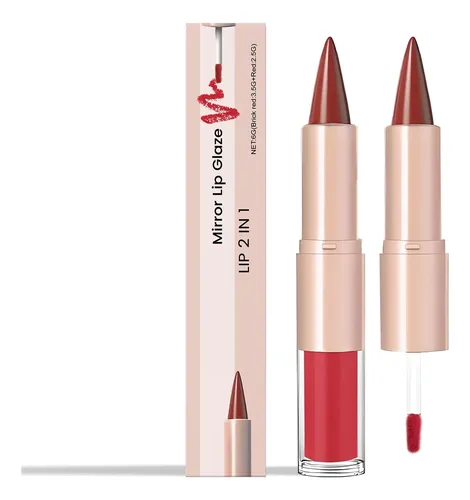 Espejo Integrado En Dos Tonos Con Brillo Para Labios, Hidrat