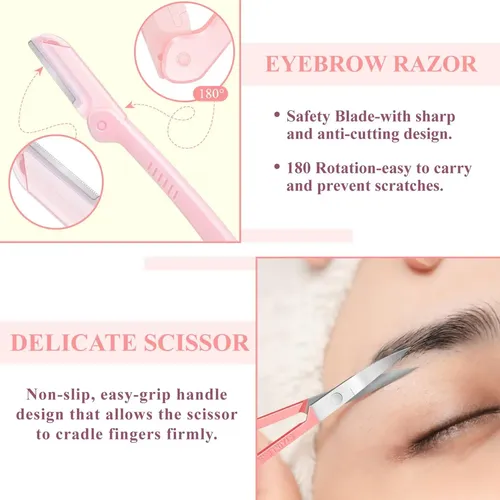 Kit Cejas 10 En 1 Con Pinzas Y Bolsa Para Viaje