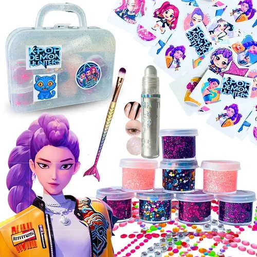 Kit Glitter Gel Pary Guererras Kpop Brillantina Tatto