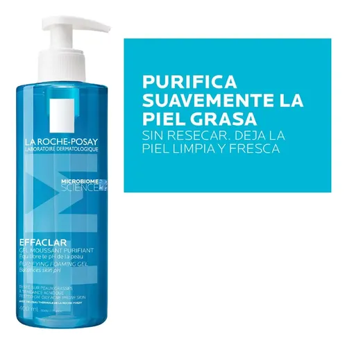 Gel Effaclar gel purificante La Roche-Posay día/noche para piel grasa/sensible de 400mL