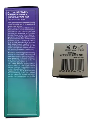 Primer Y Spray Fijador De Maquillaje Blithe Aurora Second Sk