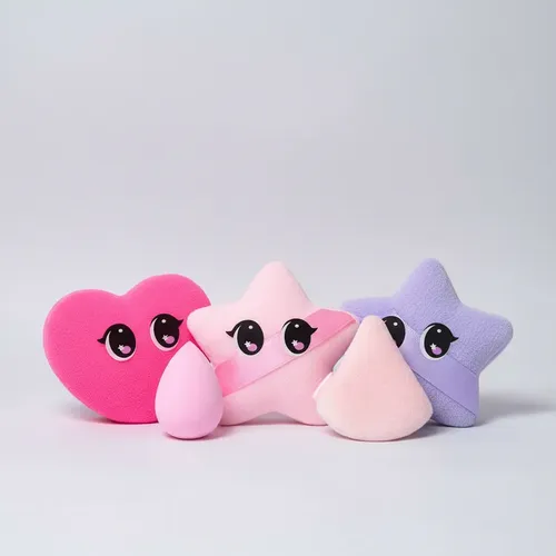 Set X2 Mini Esponjas Velvet Puff Sally Para Base Y Polvo